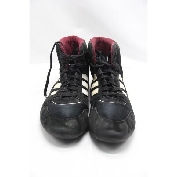 VTG Adidas 90s 95\' CLUB MONDIAL Wrestling Shoes Mens size 12 Black Maroon 072069 main image 3